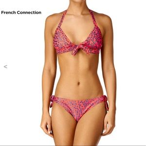 French Connection Starry Night Triangle Bikini Set